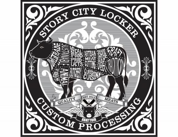 Story City Locker - Cow Poster